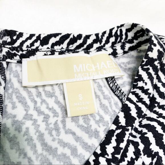 MICHAEL KORS Black & White Zebra Rhinestone Dress Small - Picture 10 of 12